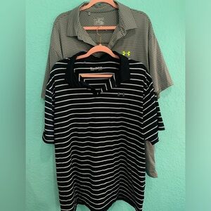 Bundle XXL Under Armour Polos heatgear golf black white green classic golf